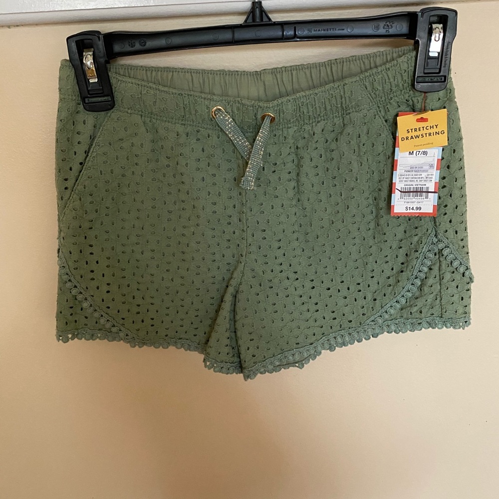 Sage Cat & Jack Eyelet Shorts 7/8